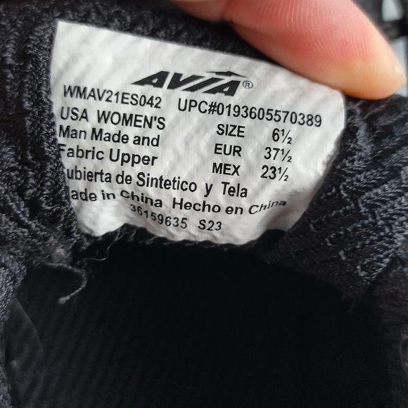 Avia Shoes Women Size 6.5 Walking Running Athletic Sneakers Black WMAV21ES042 - Picture 10 of 16